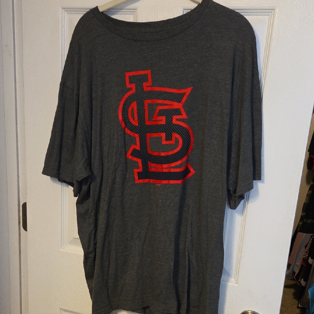 Gray T-Shirt with Red Logo